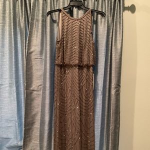 Silver evening dress